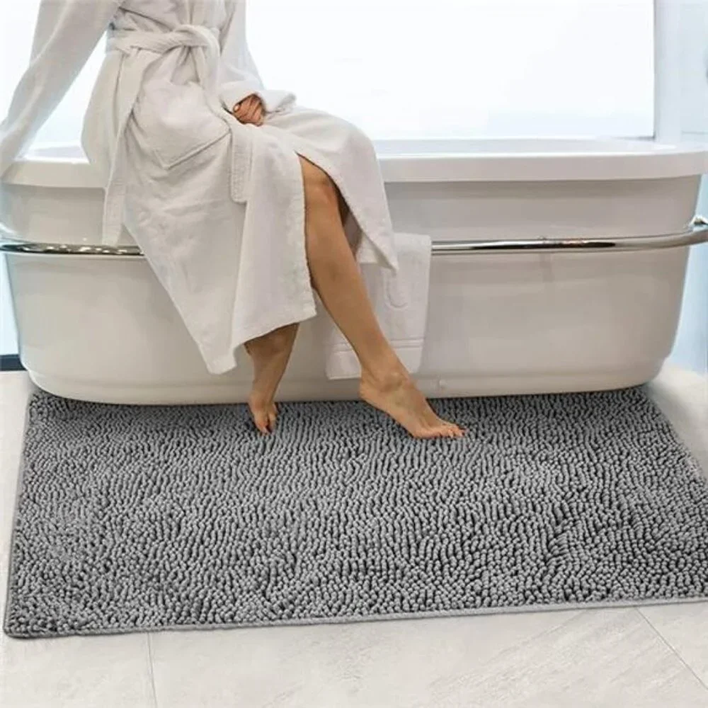Large Bath Mat Extra Soft Thick Absorbent Non Slip Machine Washable Rug